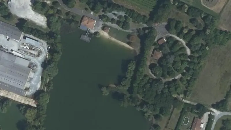 Vue aérienne : Baignade de Thors