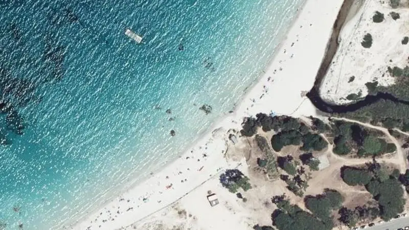 Vue aérienne : Plage de Mare E Sole