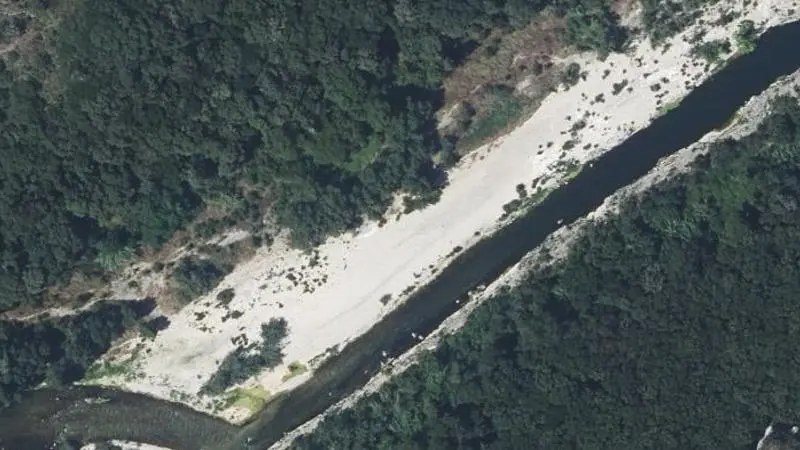 Vue aérienne : Plage du Gardon