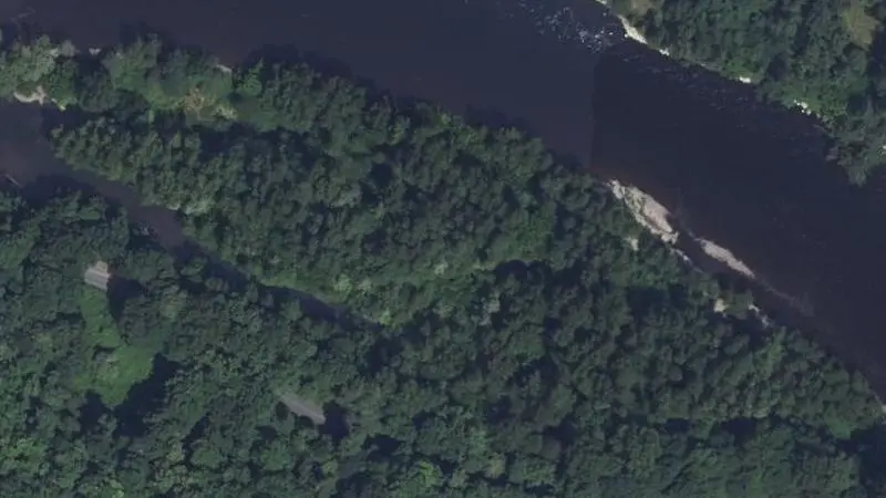 Vue aérienne : Plage de la Dordogne