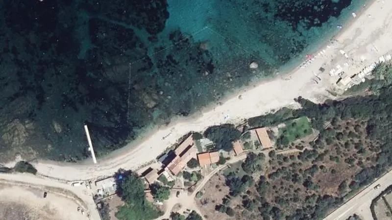 Vue aérienne : Plage de Portigliolo