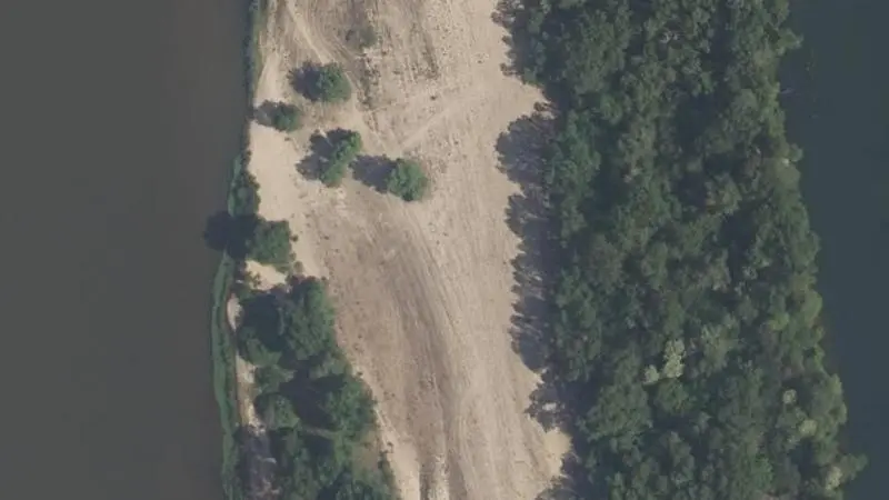 Vue aérienne : Plage de Beauget
