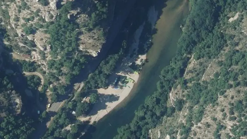 Vue aérienne : Plage du Tarn