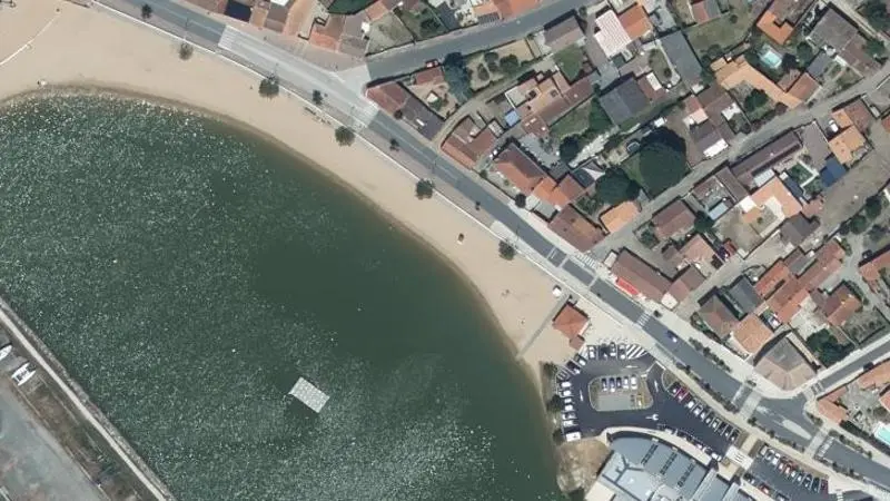 Vue aérienne : Plan d'eau de l'Aiguillon