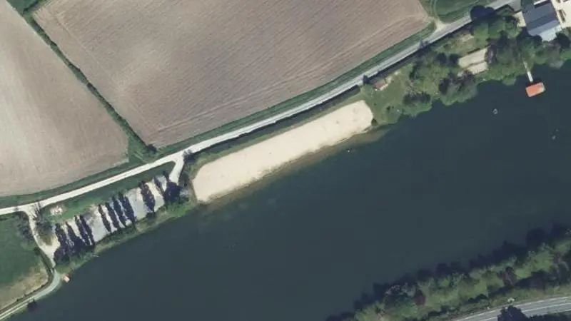 Vue aérienne : Plan d'eau de Fossemagne