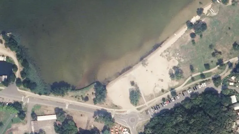 Vue aérienne : Plage du Port