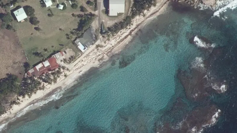 Vue aérienne : Baie Mahault