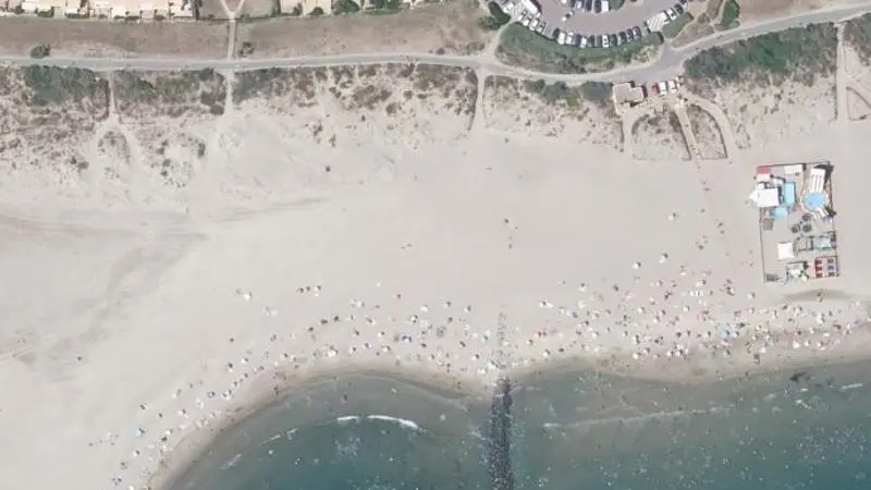 Vue aérienne : Plage Richelieu Ouest