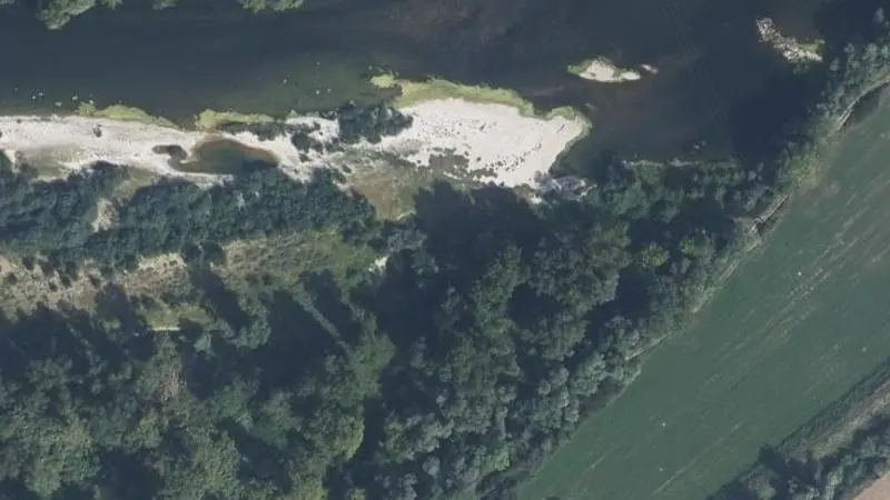 Vue aérienne : Plage du Doubs