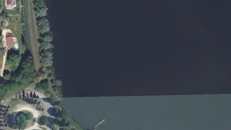 Vue aérienne : Base de Loisirs du Marais