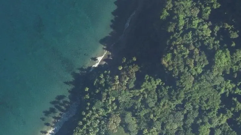 Vue aérienne : Anse Couleuvre