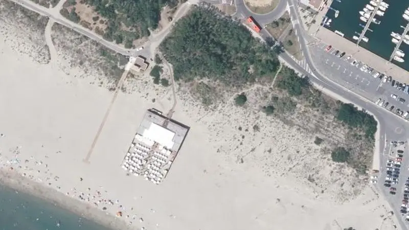 Vue aérienne : Plage Richelieu Est