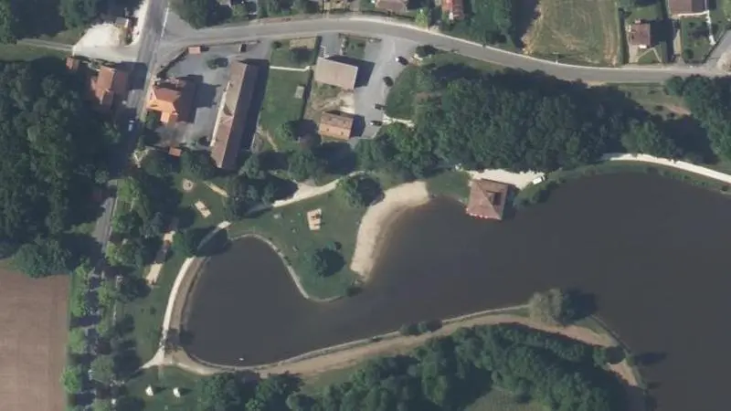 Vue aérienne : Le Pont Creusé