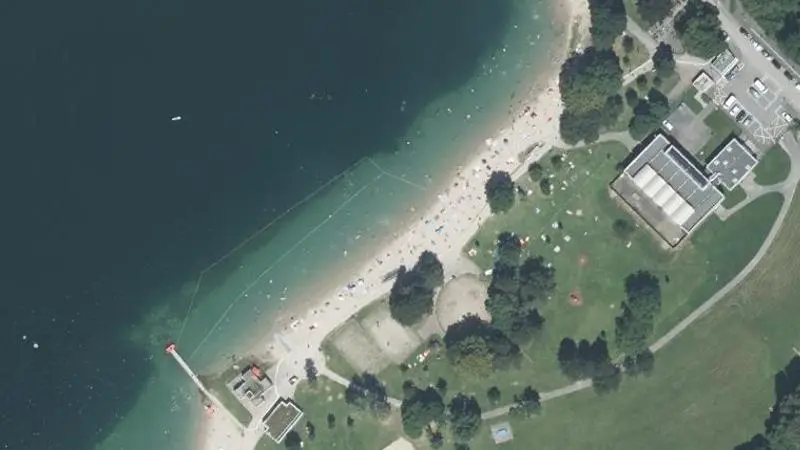 Vue aérienne : Lac Achard Illkirch