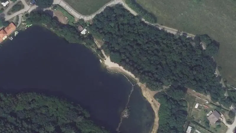 Vue aérienne : Camping beach