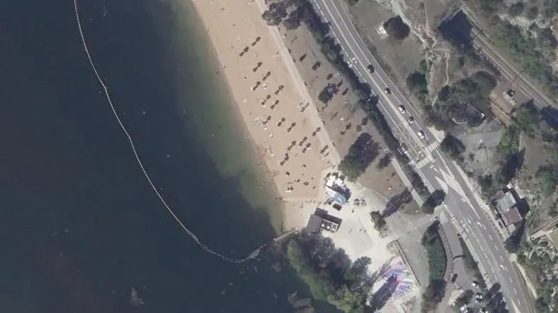 Vue aérienne : Lac Kir (plage Est)