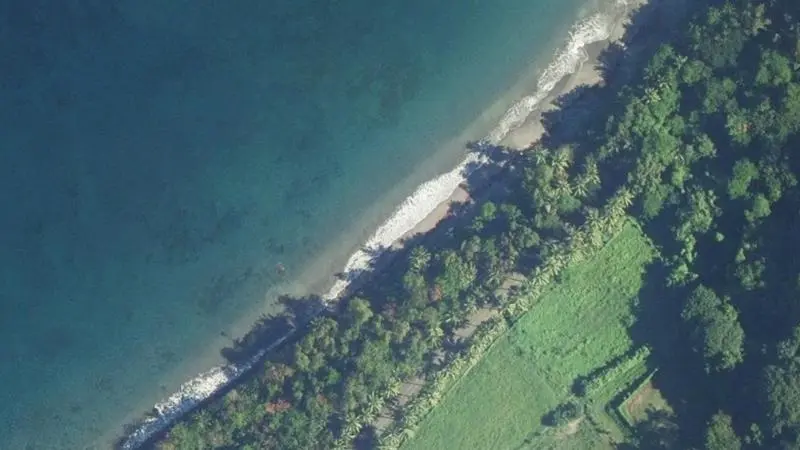 Vue aérienne : Anse Ceron : Milieu Plage