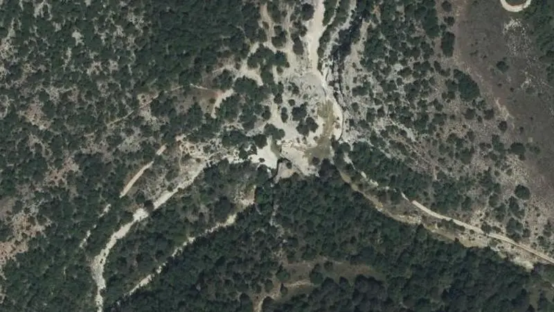 Vue aérienne : Le Saut du Moine