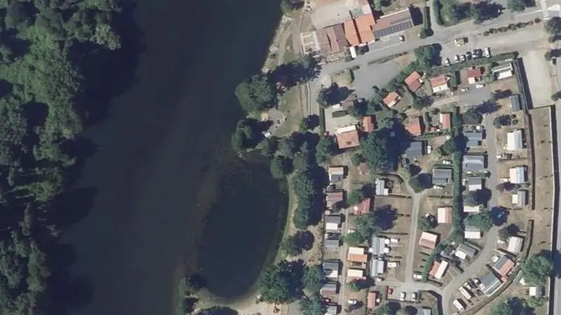 Vue aérienne : Plage de l'Ariège
