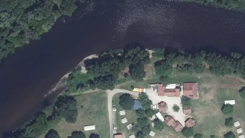 Vue aérienne : Plage de la Dordogne