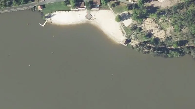 Vue aérienne : Grand Etang de la Jemaye