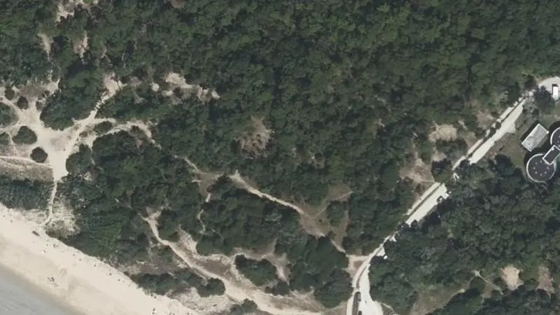 Vue aérienne : Plage des Prises