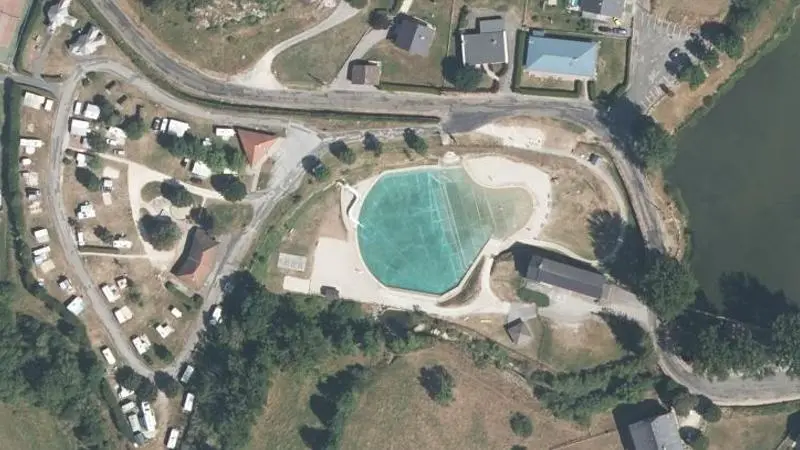 Vue aérienne : Baignade de l'Albarine