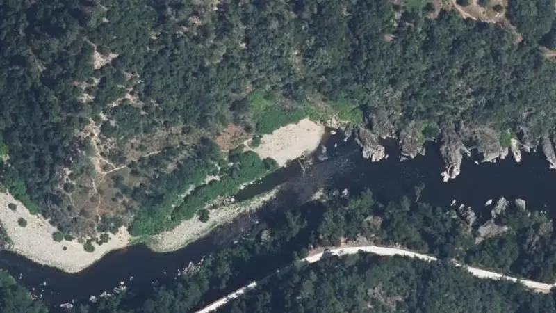 Vue aérienne : Plage de l'Eyrieux