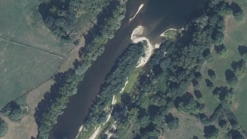 Vue aérienne : Plage du Doubs