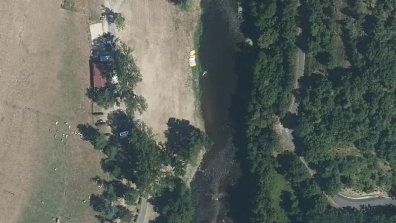 Vue aérienne : Plage de l'Allier