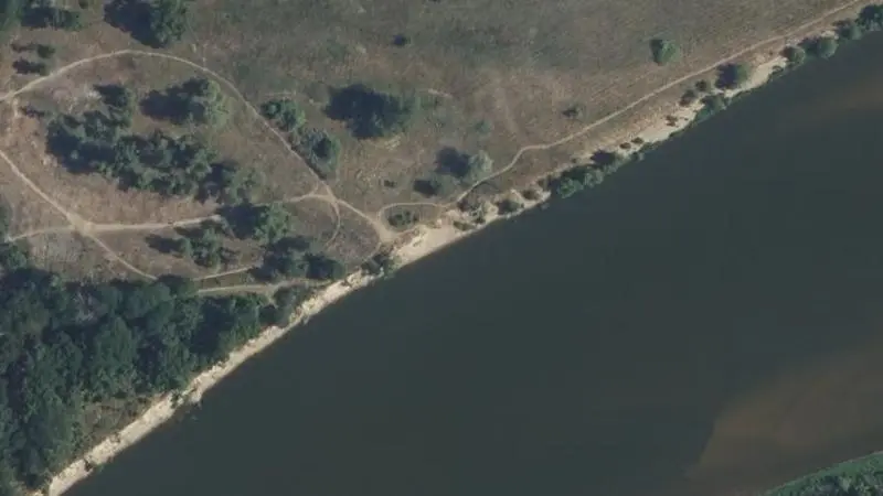 Vue aérienne : Plage de la Loire