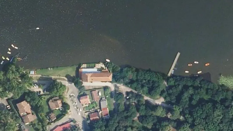 Vue aérienne : Lac de Leon