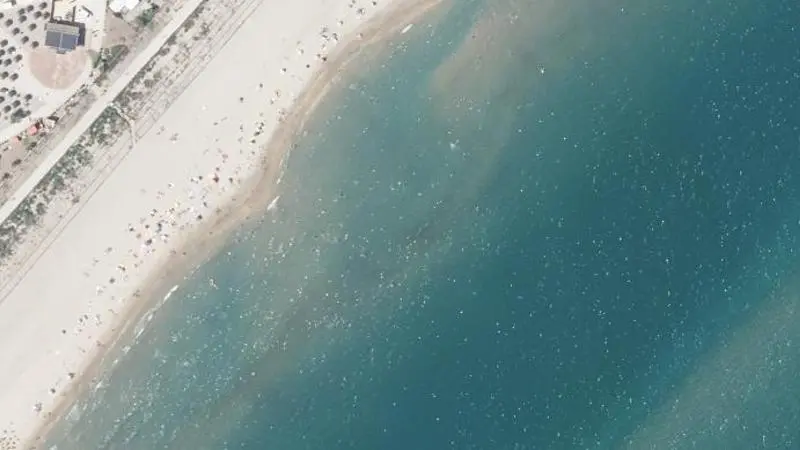 Vue aérienne : Plage du Castellas