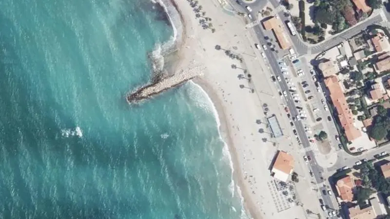 Vue aérienne : Plage Bonnegrace Centre