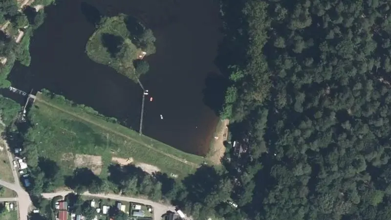 Vue aérienne : Camping-Plage du Fleckenstein Lembach