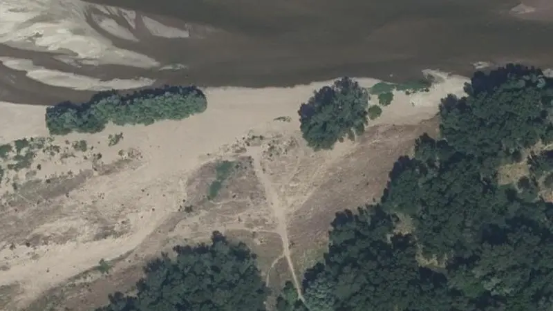 Vue aérienne : Plage de la Loire