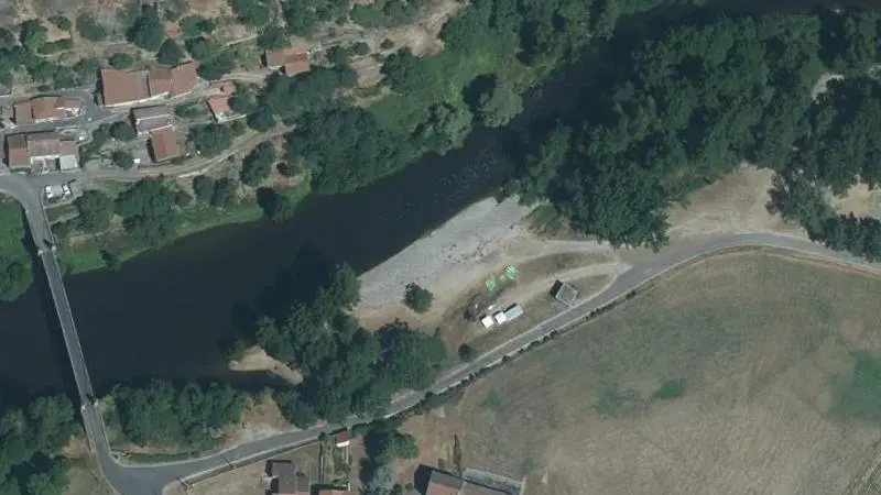 Vue aérienne : Plage de l'Allier