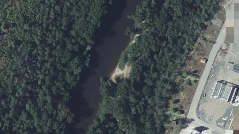 Vue aérienne : Plage de l'Allier