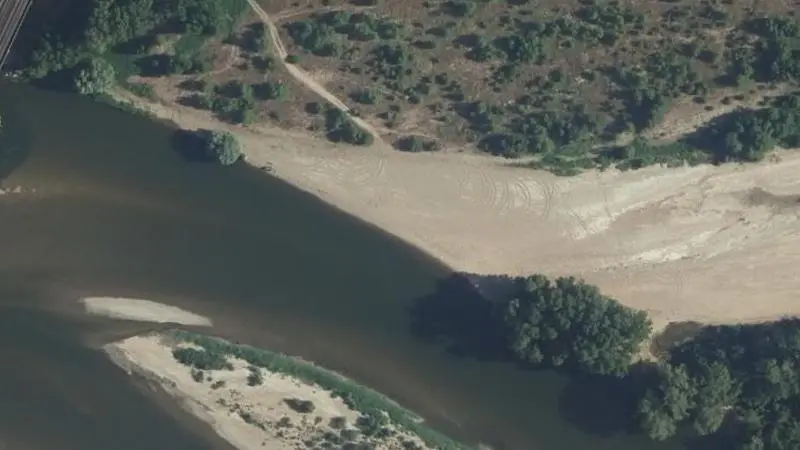 Vue aérienne : Plage de Vouvray