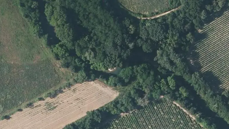 Vue aérienne : Plage du Lez
