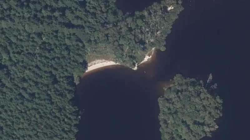 Vue aérienne : Plage naturiste du Maillereau