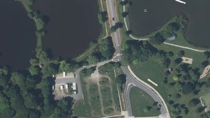 Vue aérienne : Plan d'eau Route de Rennes