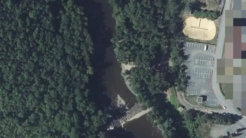 Vue aérienne : Plage de l'Allier