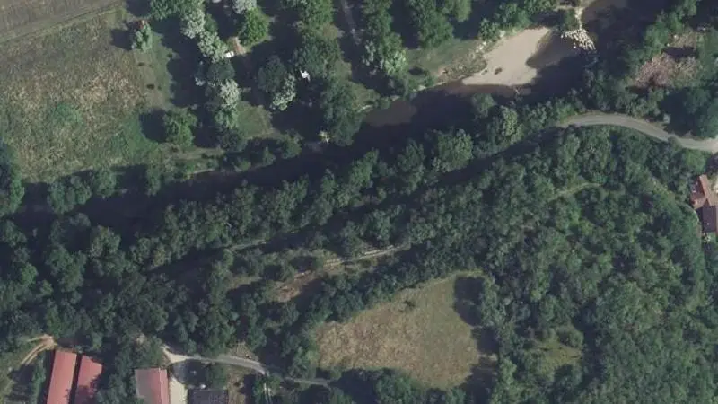 Vue aérienne : Camping Municipal