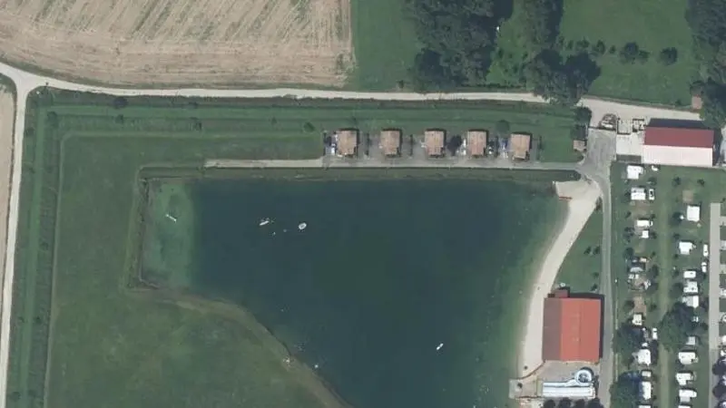 Vue aérienne : Camping-Ferme des Tuileries Rhinau