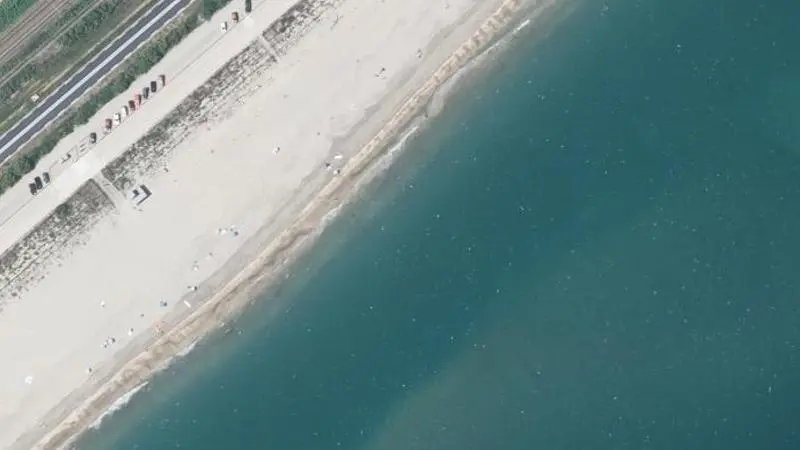 Vue aérienne : Plage de la Baleine