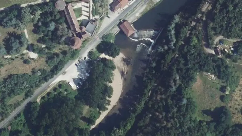 Vue aérienne : Moulin de Cabrerets