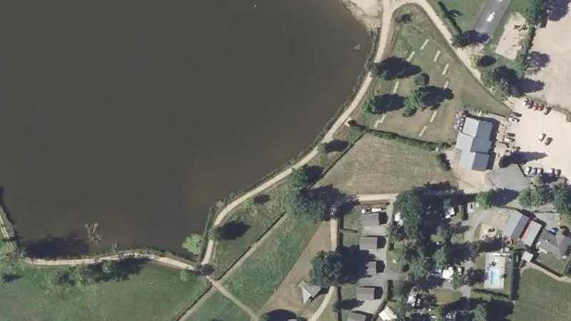 Vue aérienne : Etang Philippe : Cote Camping