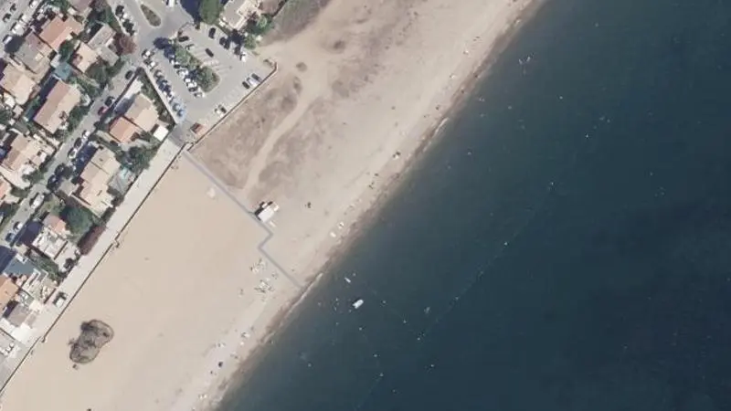 Vue aérienne : Plage Ceinturon Est-L'Ayguade
