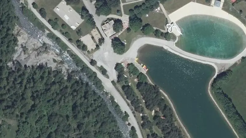 Vue aérienne : Baignade du Verdon